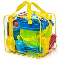 Kit de jeu de plage enfant - Sac zippé réutilisable - Coloris Aleatoire