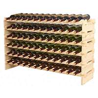 UEnjoy Casier à Vin Étagère en Bouteilles de Vin 6 Etages de 12 Bouteilles pour 72 Bouteilles en Bois