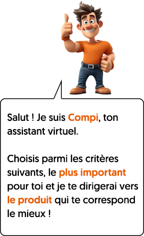 Je suis Compi, ton assistant virtuel qui t'aidera à bien choisir