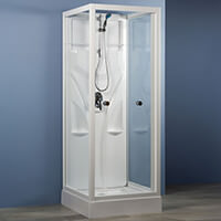 Avis sur Cabine de douche intégrale, verre de sécurité 5 mm, cabine de douche complète, blanc alpin, Juist, Schulte, 90 x 90 x 210 cm
