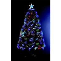 Avis sur Sapin de Noël artificiel lumineux avec fibre optique et 88 LED multicolores de 90 cm